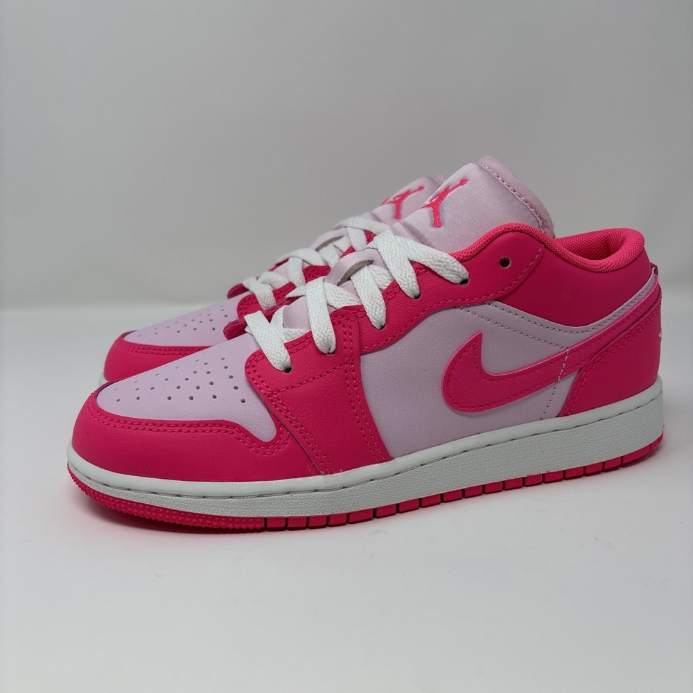 Air Jordan 1 Low (GS), Big Kids Sz 4.5Y/6 W, Valentines Day Pink, 553560-661